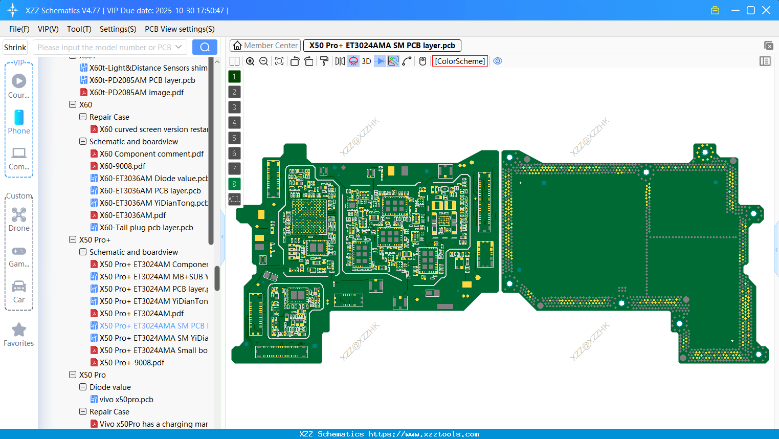 VIVO X50 Pro+ ET3024AMA SM PCB Layer
